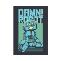 Dtf Remera Damn Robot